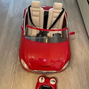 American girl doll red car with remote and charger